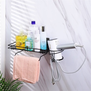 Cesta de Almacenamiento Esquinera Moderna de Aleación de Zinc para Baño, para Artículos de Aseo, Toallas y Secadores de Pelo - Product Image 3