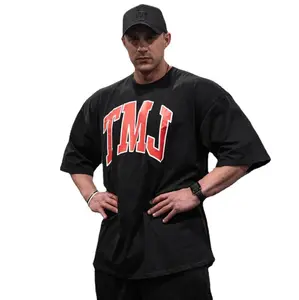 Atacado Custom Designer 100% Algodão T Shirt Mens Imprimindo Sua Marca Logotipo Gym T Shirt