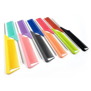 Peigne à queue <span class=keywords><strong>de</strong></span> rat professionnel personnalisé avec logo, antistatique, résistant à la chaleur, à dents fines, pour coiffure en salon et barbier - Product Image 3