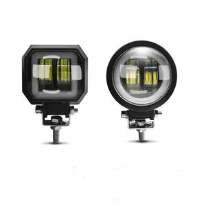 12V-80V Waterproof Round Angel Eyes LED Light Portable Spotlights Motorcycle Offroad Truck Driving Car Boat Work Light