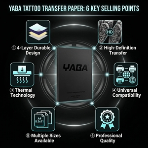 Papel de Copia de Alta Calidad de 4 Capas, 100 Hojas A4, Papel Térmico para Plantillas de <span class=keywords><strong>Tatuajes</strong></span> para <span class=keywords><strong>Impresora</strong></span> Portátil - Product Image 5