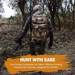 Échantillon gratuit Vente en gros Sac à dos tactique imperméable personnalisé de grande capacité 40L/45L/50L en polyester pour la chasse en plein air - Product Image 6