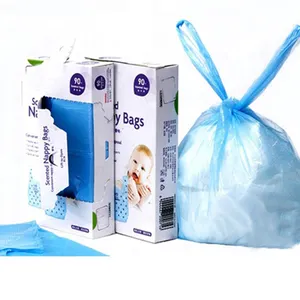 Printing High Quality and Eco-Friendly Plastic Packaging Bags of Baby Diapers with Die Cut Handle