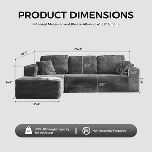 Divano Letto Modulare a L di Alta Qualità, Moderno, Componibile, <span class=keywords><strong>Verde</strong></span>, per Soggiorno di Appartamento, in Tessuto Chenille - Product Image 2