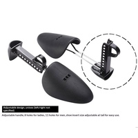 Verstellbarer Anti-Deformations-Schuhspanner für Herren, schwarzer Kunststoff, verhindert Faltenbildung und Verformung, verlängert die Lebensdauer von Schuhen.