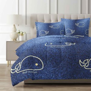 Lenzuola di alta qualità in poliestere colorato squisita copertura trapunta con stampa formato singolo blu Set di <span class=keywords><strong>trapunte</strong></span> tessili per la casa - Product Image 4