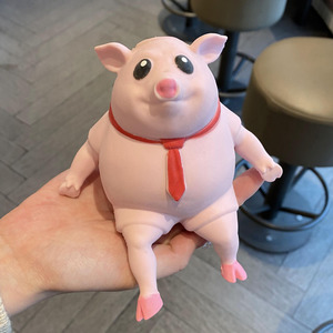 Wholesale Factory Simulation Cartoon Animal Shape Soft TPR Pig <b>Squeeze</b> Stretch Sand Decompression Toys for Kids Boys and Girls - Product Image 1