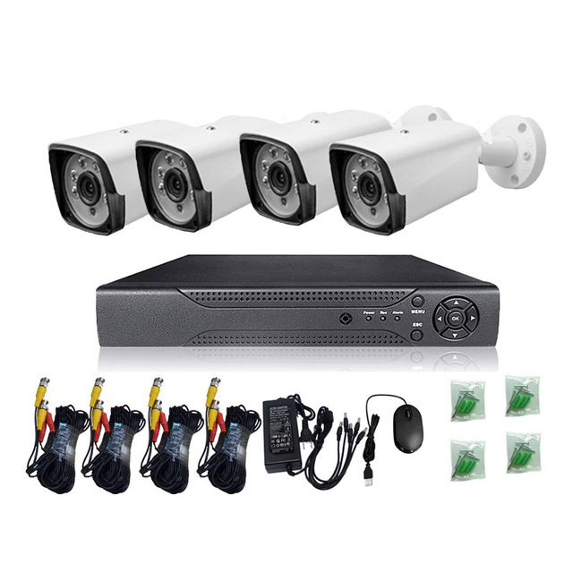 ShooCam 2mp 5mp Ip AHD Camera Cctv Camera System Bullet Outdoor 4 Channel Analog Camera DVR Kit Metal