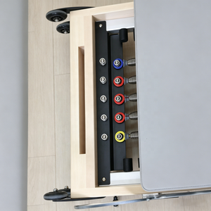 Reformer de Pilates pliable en bois d'érable de haute qualité, machine de Pilates commerciale pliable pour un rangement facile, Cama De Pilates - Product Image 3