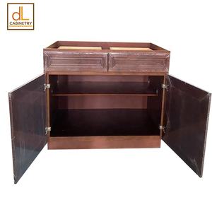 Dessin gratuit USA bois massif RTA armoires de cuisine caramel foncé entrepôt panneau surélevé carcasse en contreplaqué avec charnière coulissante de tiroir - Product Image 2