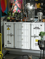 Meuble de rangement vintage en métal personnalisable pour la décoration de bar, armoire créative en conteneur, décoration DIY pour la maison