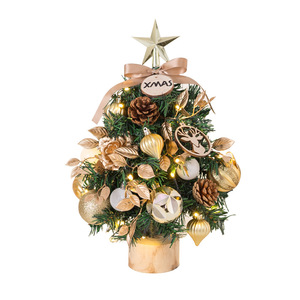 Nouvel arbre de Noël lumineux blanc chaud à LED, mini arbre de pin avec cônes, <span class=keywords><strong>40</strong></span> cm, branches pliables, alimenté par piles, décoration de bureau intérieure - Product Image 6