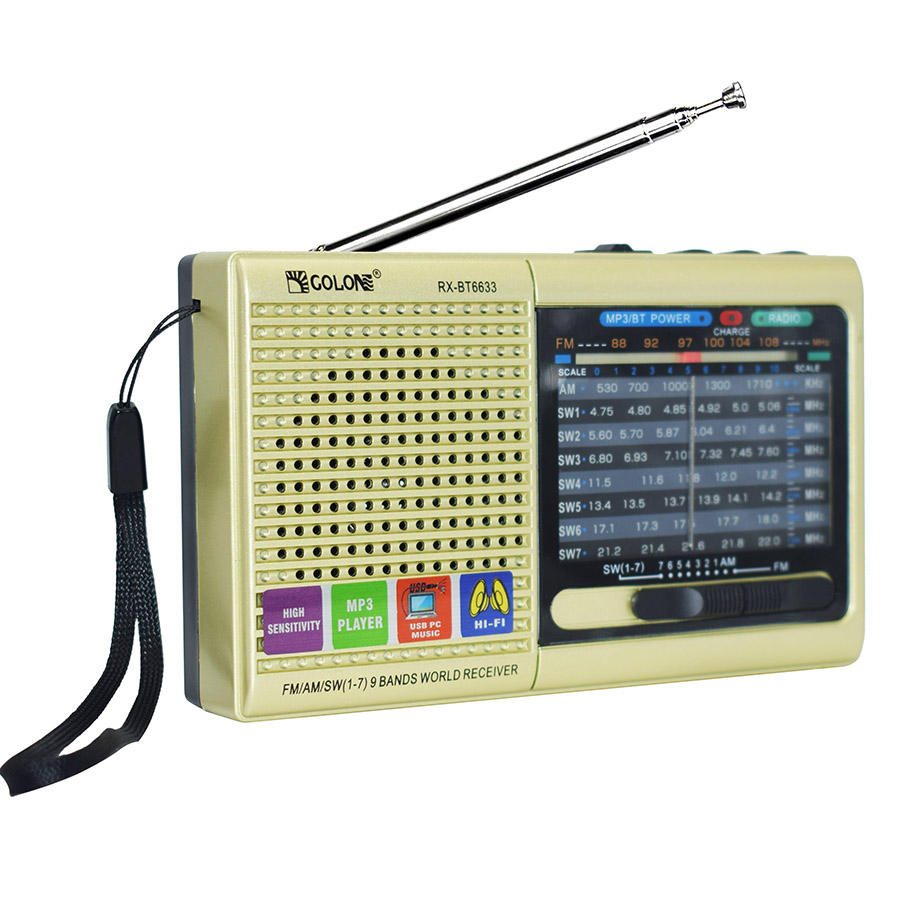 Best sale Golon RX-6622BT speaker radio FM AM SW1-7 Multi-band radio portable BT speaker with usb and tf card