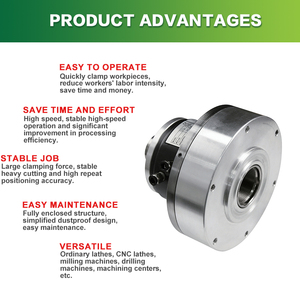 Cylindres pneumatiques rotatifs <span class=keywords><strong>RQ</strong></span> Cylindres pneumatiques pour tour CNC Cylindre à pression rotatif creux - Product Image 2