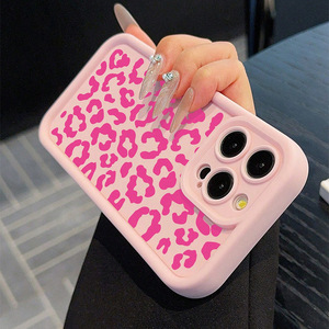 Bella Cover per telefono con stampa leopardata TPU con ritaglio in Silicone per paraurti per <span class=keywords><strong>iPhone</strong></span> 17 16 15 14 <span class=keywords><strong>13</strong></span> 12 11 - Product Image 3