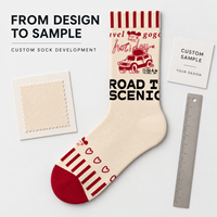 Chaussettes d'automne personnalisées OEM pour adultes - Polyester/Nylon/Coton/Bambou/Laine, résistantes aux déchirures, séchage rapide, impression numérique sans couture