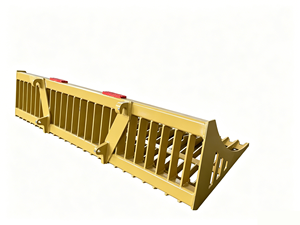 Bêche à galets à structure griddée pour chargeur frontal de tracteur et excavatrice robuste, avec attache Euro - Product Image 4