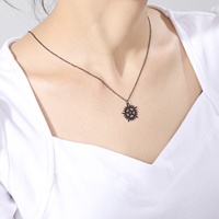 Acier inoxydable brillant soleil pentagramme pendentif collier surnaturel doyen déclaration lien chaîne Couple colliers pour femmes hommes