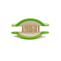 YIYI Custom 8cm Yellow and Green Splicing Portrait Acetate Claw Clips Little Man with Headphones Designer Hair Claw Wholesale