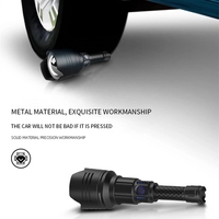 Lampe torche XHP99 ZoomUSB rechargeable avec affichage de la luminosité, grand objectif grand angle, torche anti-éblouissement