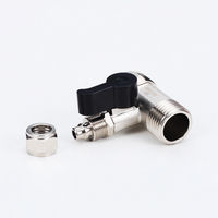 Robinet à bille trois voies 3/8 pouce, accessoire en acier inoxydable 304, poignée noire, design moderne, pour cuisine, salle de bain, hôtel, rotation 360°