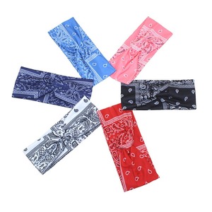 Diadema deportiva elástica, diademas anudadas de giro suave, estampado de entrenamiento de Yoga diario, bandana ancha, diademas con nudo, banda para el pelo envolvente para la cabeza - Product Image 2