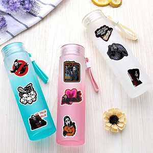 50 pz film di paura gotico fantasma cartone animato scheletro nero e rosa divertente adesivo della morte - Product Image 5