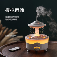 Nouvel humidificateur créatif en forme de goutte de pluie, compact, portable, silencieux, éclairage LED coloré, aromathérapie, fonction minuterie, pour la maison
