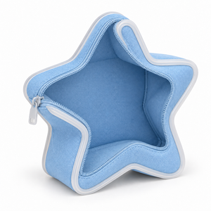 Fancy Makeup Travel Bag Star Shape Jelly Trim Toiletry Pouch Frost White Sky Blue Wash Bag Custom Logo - Product Image 5