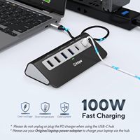 P9 9-in-1 USB-C Hub 4K für PD 100W 2 USB 3.0 5Gbps 2 USB 2.0 SD/TF Kartenleser Aluminium für PC/iPhone 16/15/MBP/iPad