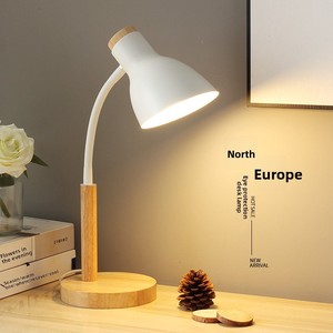 <span class=keywords><strong>Lampada</strong></span> da Scrivania Piccola in Ferro Stile Nordico, LED per Protezione Occhi, per Dormitori Studenteschi, <span class=keywords><strong>Lampada</strong></span> da Comodino per Ragazze in Stile Ins - Product Image 2