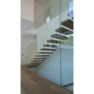 <span class=keywords><strong>Escalier</strong></span> flottant en bois massif au design moderne avec garde-corps en verre pour villa <span class=keywords><strong>ou</strong></span> appartement de luxe <span class=keywords><strong>Escalier</strong></span> intérieur droit - Product Image 6
