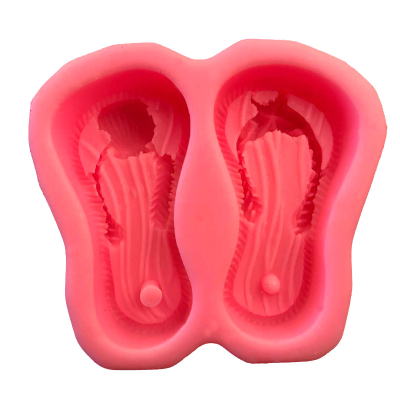 D-0059 3D пляжная обувь тропический флип-флоп силиконовые формы для тортов украшения Sea Shell Морская звезда Тапочки