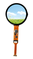 Écran d'affichage circulaire TFT PS de 1,8 pouce OEM-ODM, résolution 360x360, rétroéclairage LED, interface MIPI 1 ligne, 300 cd/m