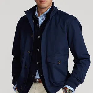 Regular Fit Custom Kleur Full-Zip Single-Breasted Jack Voor Heren