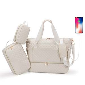 Juego de 3 Bolsas Impermeables para Deportes al Aire Libre, Fitness, Viajes, Organizador de Pañales para Bebé, Bolsa de Pañales para Mamá con Bolsa para Zapatos y Cosméticos - Product Image 1