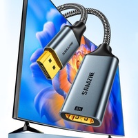 SAMZHE Convertidor DP a HDMI 8K/60Hz, Adaptador de Video DP1.4 4K/240Hz para Tarjeta Gráfica de Computadora, Laptop, TV, Proyector, Monitor