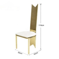 Vente en gros de chaises luxueuses populaires en or rose pour hôtels, décorations en acier inoxydable pour banquets, banquets, mariages, trônes pour événements