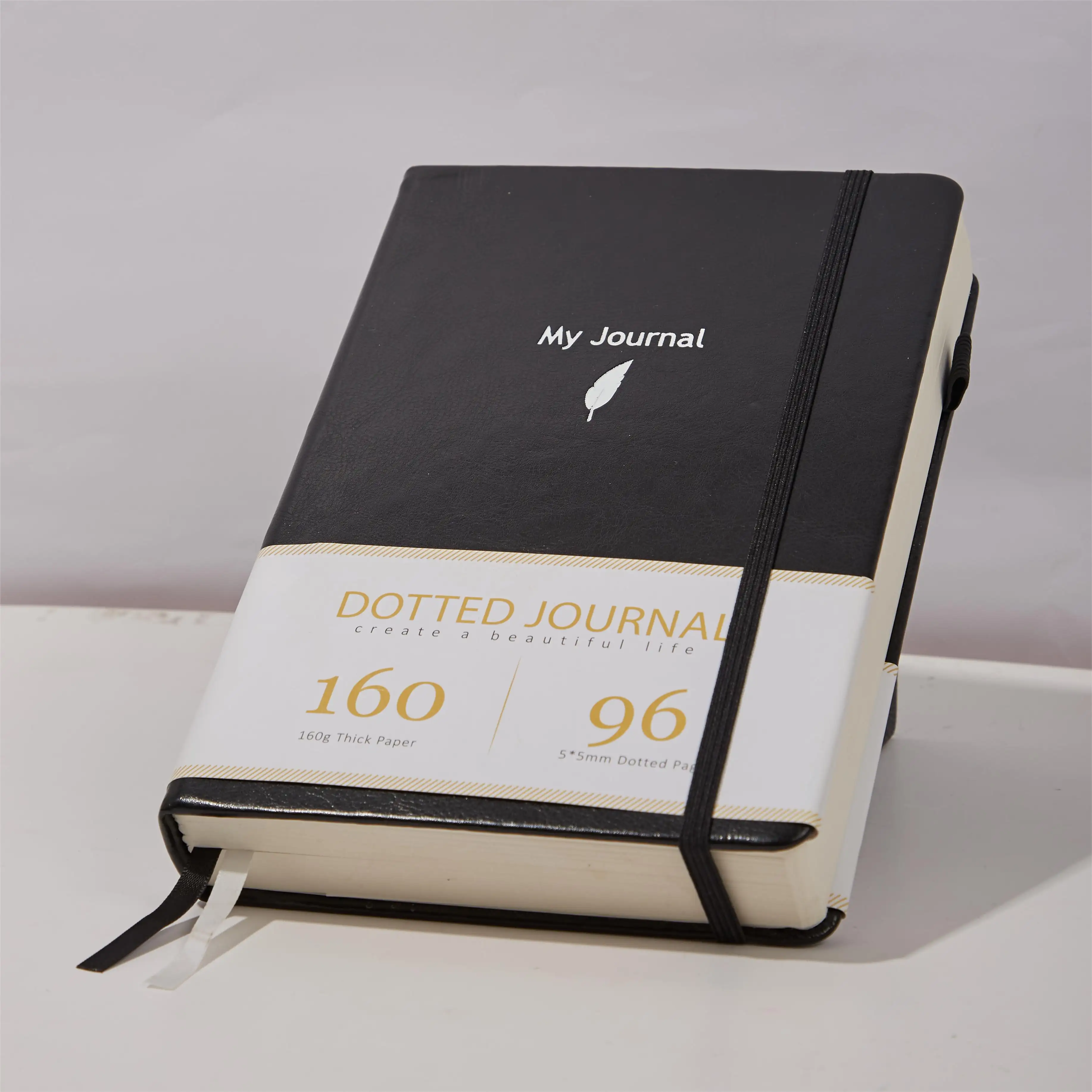 Moq rendah hitam tebal kualitas baik pu kulit custom a5 buku catatan sketsa untuk siswa mendorong murah notebook bertitik buku logo khusus