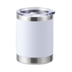 Stock 10Oz Powder Coated Double Wall Tumbler Vacuum Insulated Stainless Steel Straight Wine Beer Coffee Milk Tumbler Cup Mug - Product Image 5