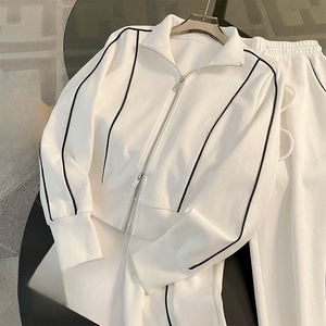 <span class=keywords><strong>Pantaloni</strong></span> larghi a vita alta da <span class=keywords><strong>donna</strong></span> <span class=keywords><strong>sportivi</strong></span> Casual a due pezzi - Product Image 2