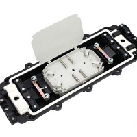 Boîtier de raccordement à fibre optique horizontal étanche pour extérieur 2 entrées/2 sorties avec 12/48/72/96 cœurs IP68