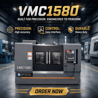 Centre d'usinage vertical CNC VMC1580 avec construction à guides rigides pour l'usinage de précision des composants en acier et en aluminium.