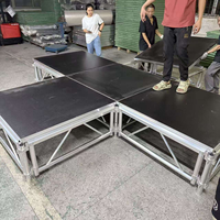 Plateforme de scène en aluminium d'origine chinoise pour concerts et mariages, avec pieds de scène en aluminium réglables pour événements
