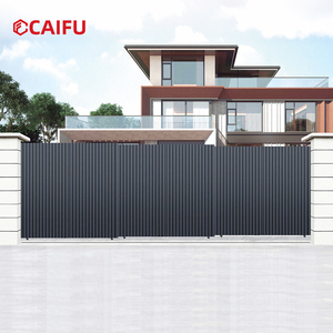 Porte coulissante <span class=keywords><strong>sectionnelle</strong></span> en aluminium moderne haut de gamme abordable en gros pour jardin villa cour extérieure - Product Image 3