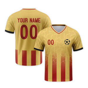 Ensemble <span class=keywords><strong>Maillot</strong></span> et Short de Football Personnalisé Gratuit pour l'Été et l'Automne – Polyester, Coupe Automatisée, Anti-Bactérien, Col en V, Personnalisation d'Équipe - Product Image 5