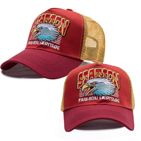 Casquettes de baseball personnalisées de style sportif américain, avec logo imprimé, tissu en maille respirant et imperméable, métal