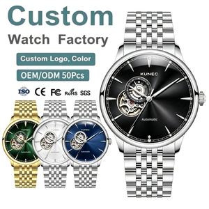 Montre mécanique automatique de luxe pour homme avec mouvement Seiko NH39, boîtier et bracelet en acier 316L, logo personnalisé, MOQ 50 pièces, fabrication en usine - Product Image 1