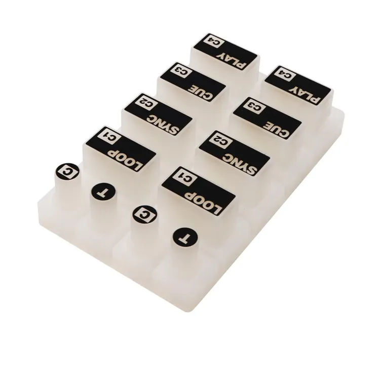 Pannello tastiera a membrana con copertura tattile in gomma siliconica personalizzata
