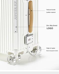 حقيبة أمتعة بعجلات جديدة 24 بوصة بإطار من الألومنيوم 20 بوصة حقيبة حمل على مقبض جلد مع عجلة عالمية - Product Image 6